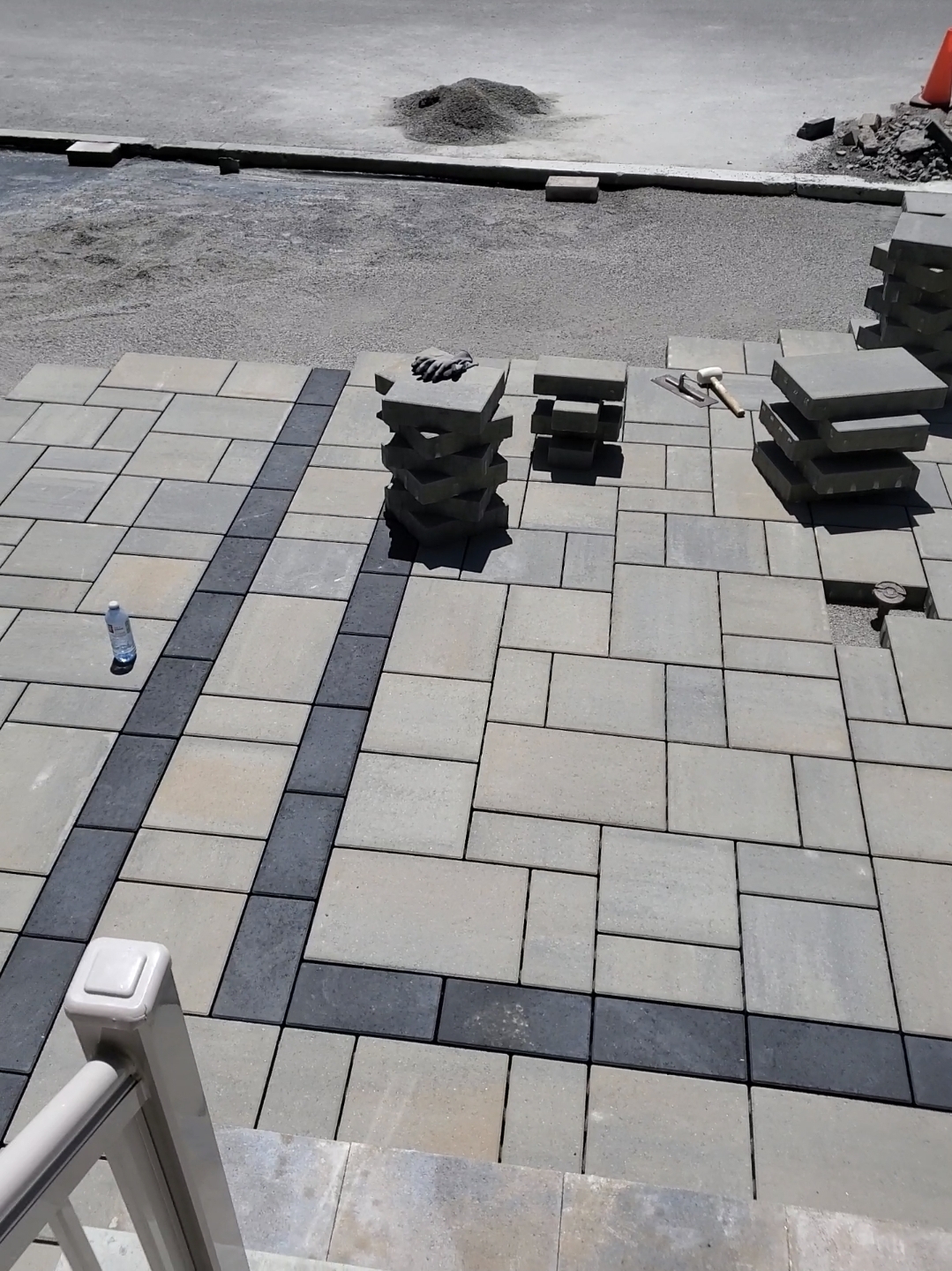 Interlock paver relaying