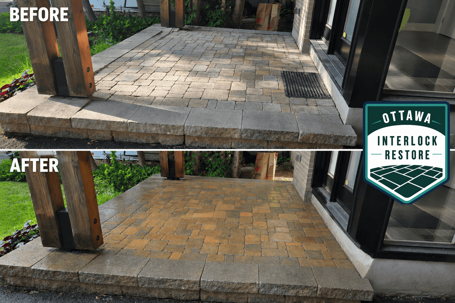 Interlock repair before and after project 1
