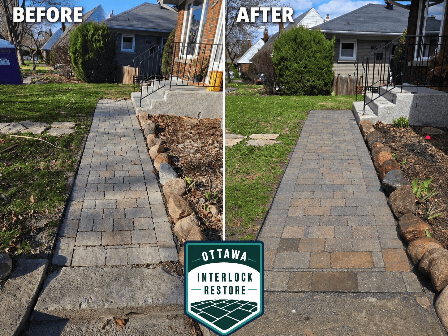 Interlock repair before and after project 3