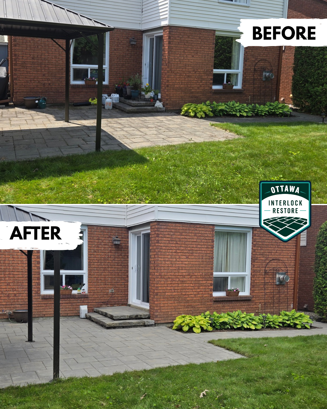 Interlock repair before and after project 4
